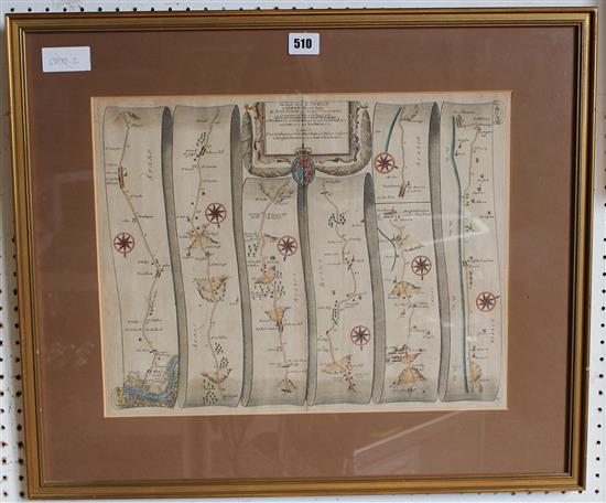 John Ogilby map of London to Newhaven